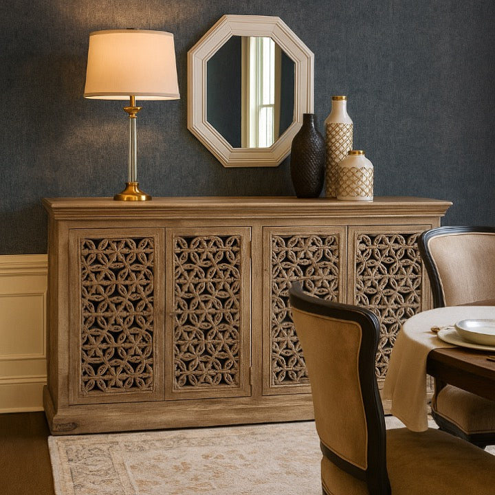 Whitney Hand Carved Wooden Buffet