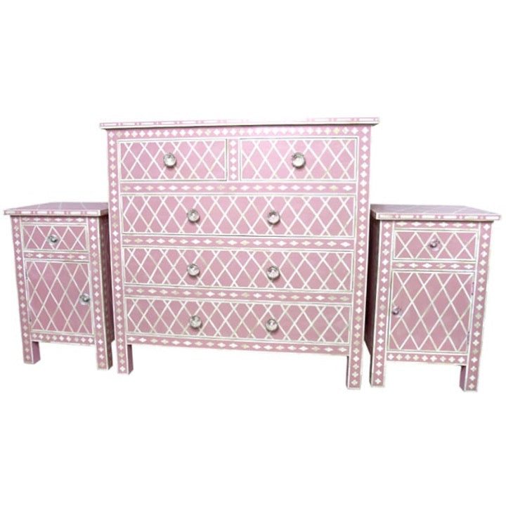 Loki Bone Inlay Chest of Drawer