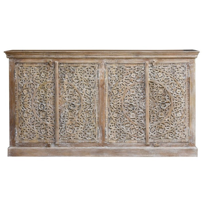 Hazel Hand Carved Wooden Sideboard