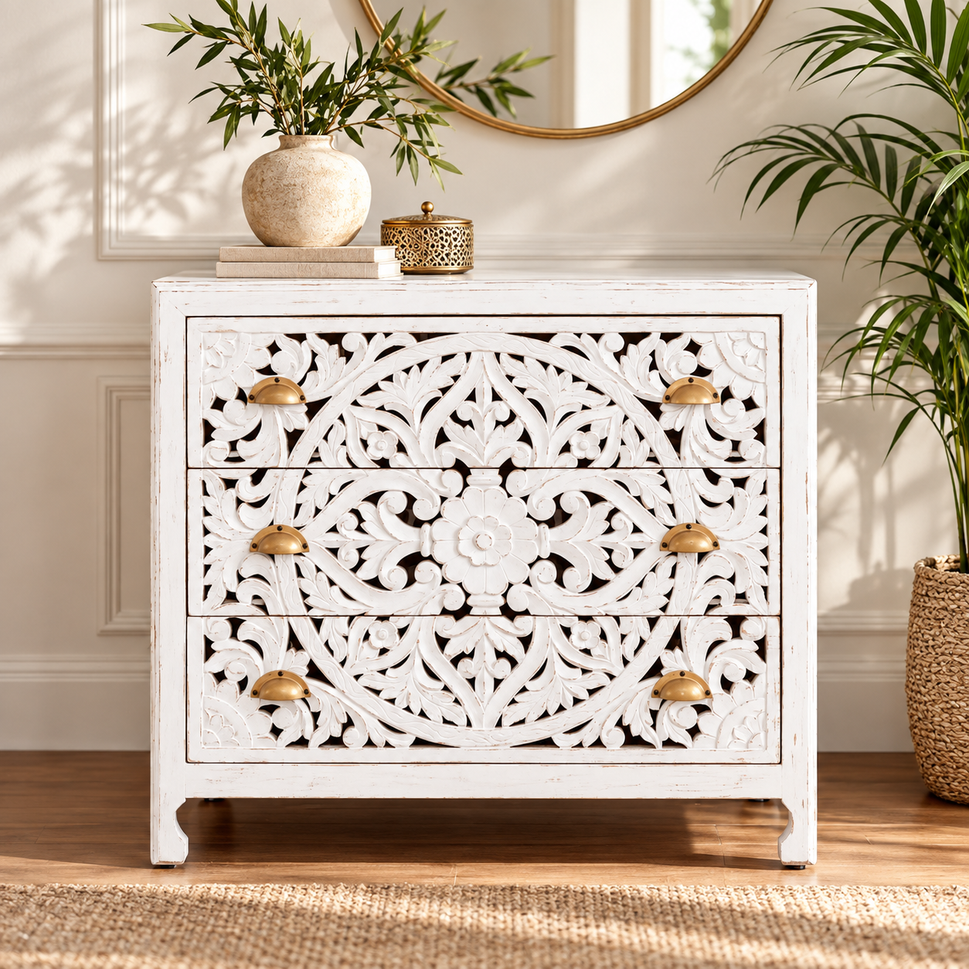 Josh Carved Chest of Drawer
