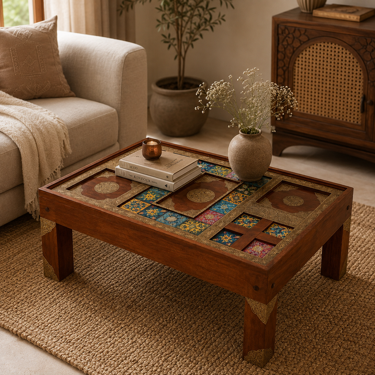 Kia Hand Carved Coffee Table