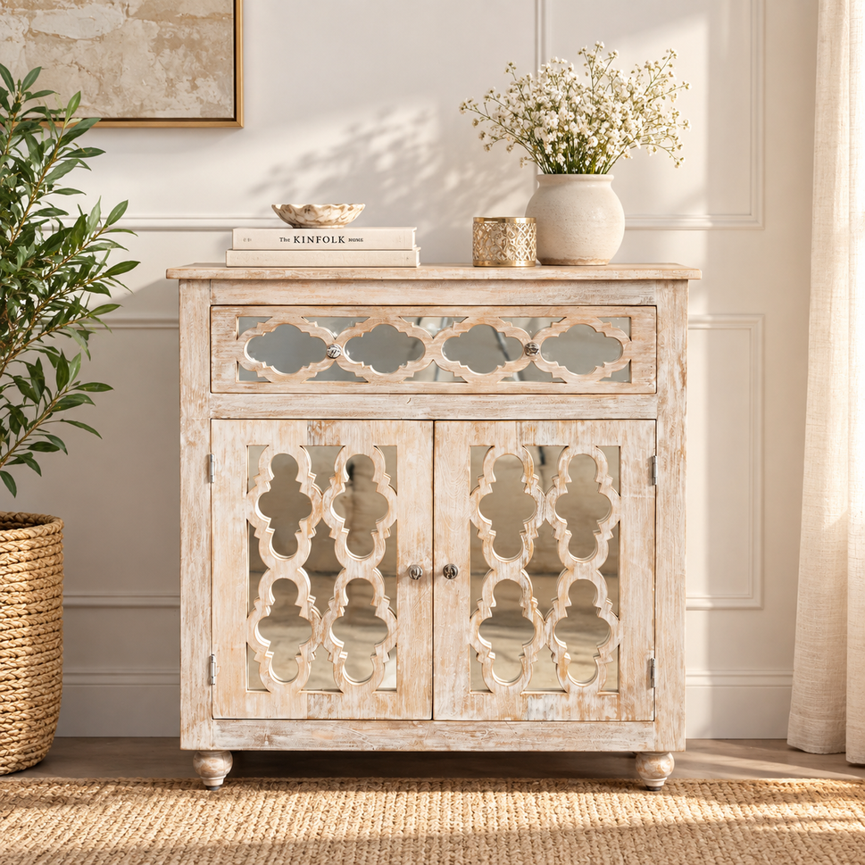 Jessica Carved Wooden Cabinet