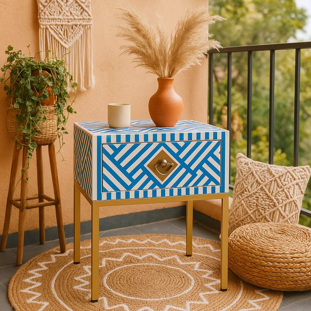 Grace Bone Inlay Bedside