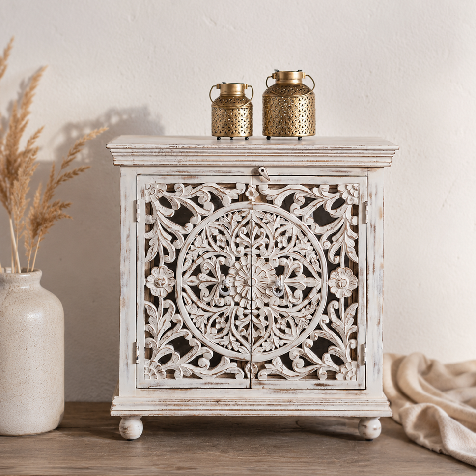 Mecca Carved Wooden Cabinet