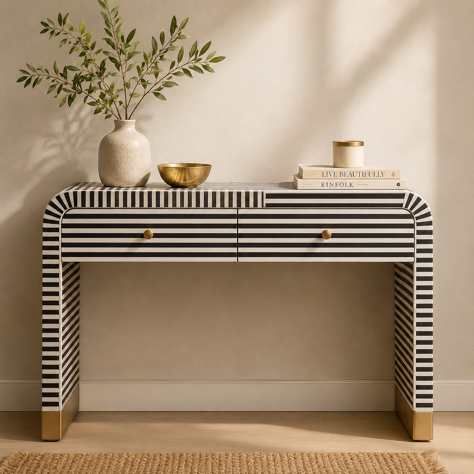 Yuno Bone Inlay Console Table
