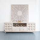 Switch Adam Hand Carved Wooden TV Console 2 image
