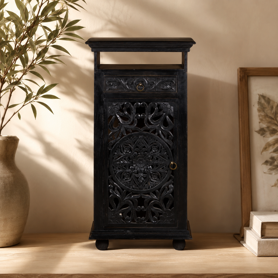 Melora Carved Wooden Chest
