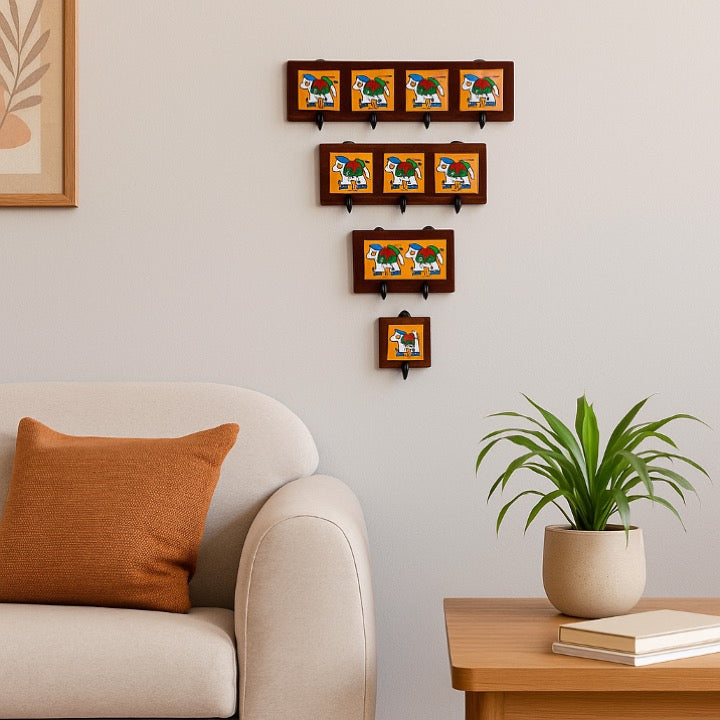 Mark Tile Wooden Wall Hanging Set of 4