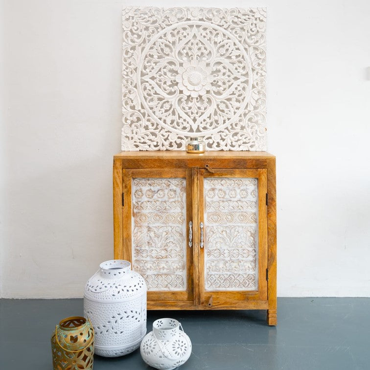 Alma Carved Wooden Cabinet