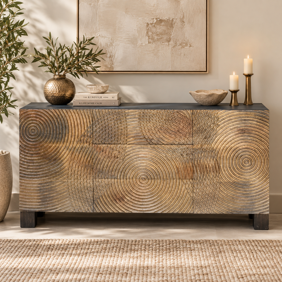 Lynn Hand Carved Sideboard