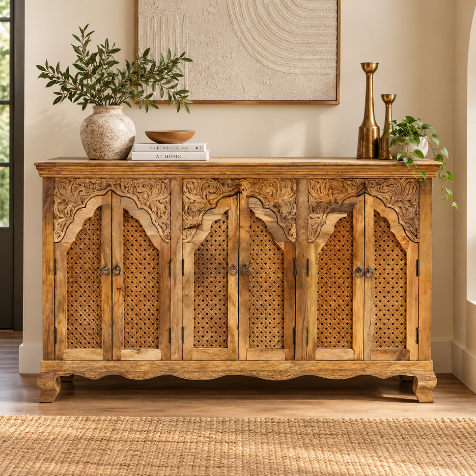 Leena Hand Carved Sideboard