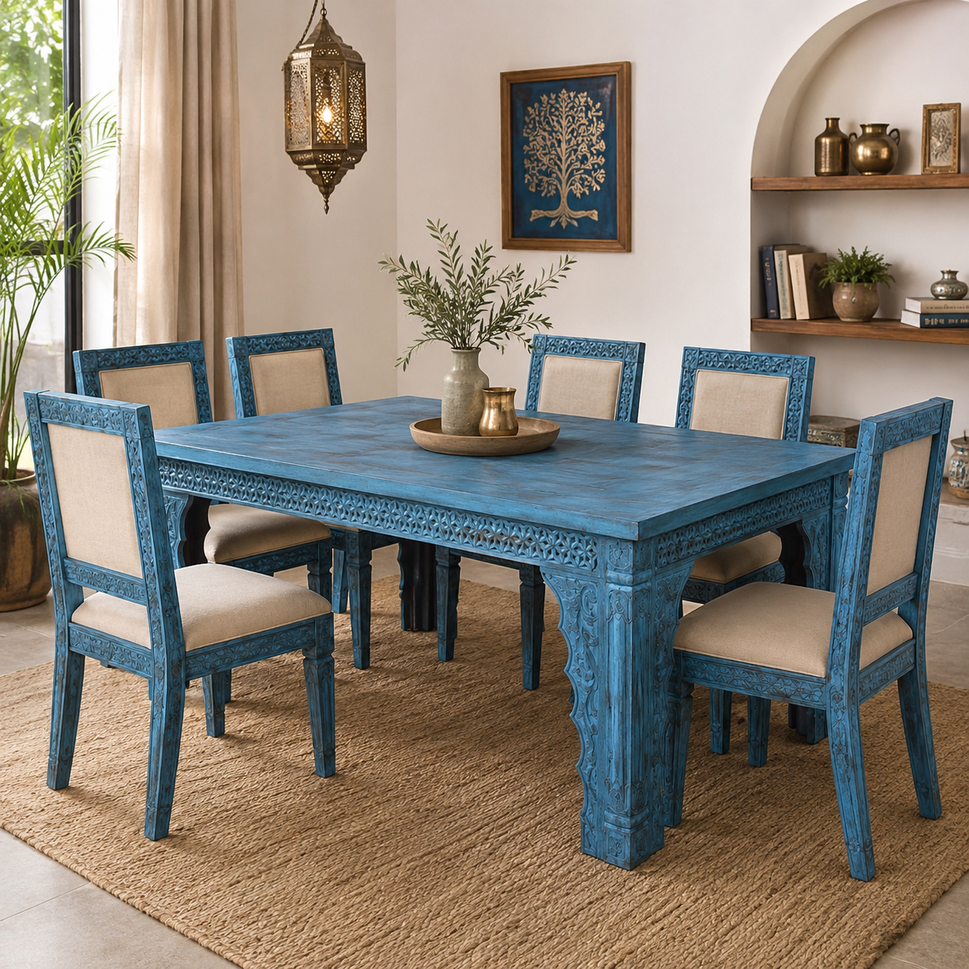 Royal Hand Carved Wooden Dinning Table