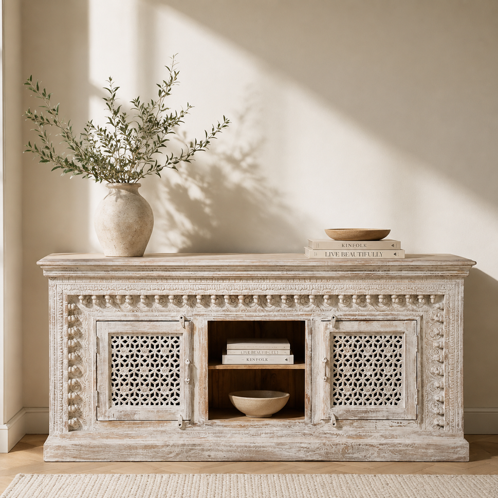 Paxton Hand Carved TV Cabinet