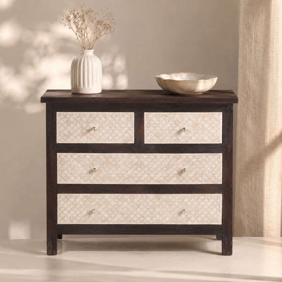 Ryan Wooden Carved Chest of drawer