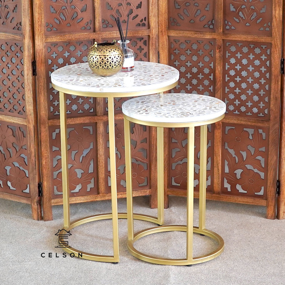 Emily Mother of Pearl Inlay Nesting Tables