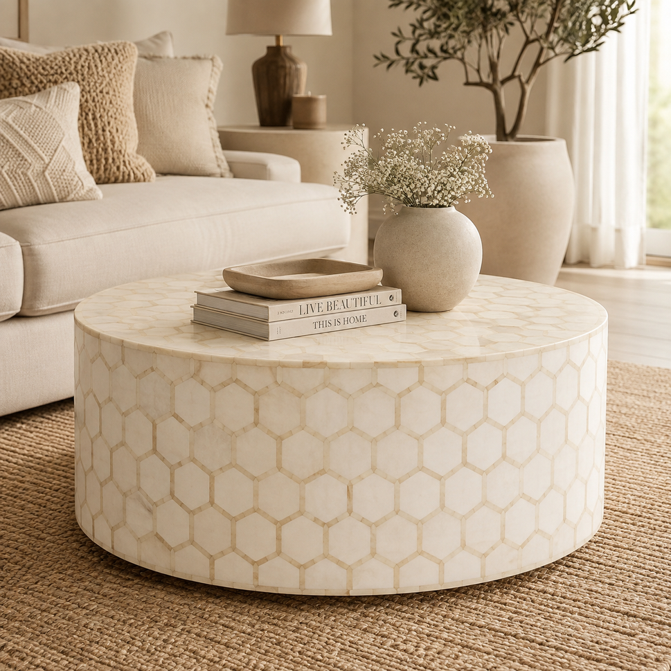 CIove Bone Inlay Coffee Table