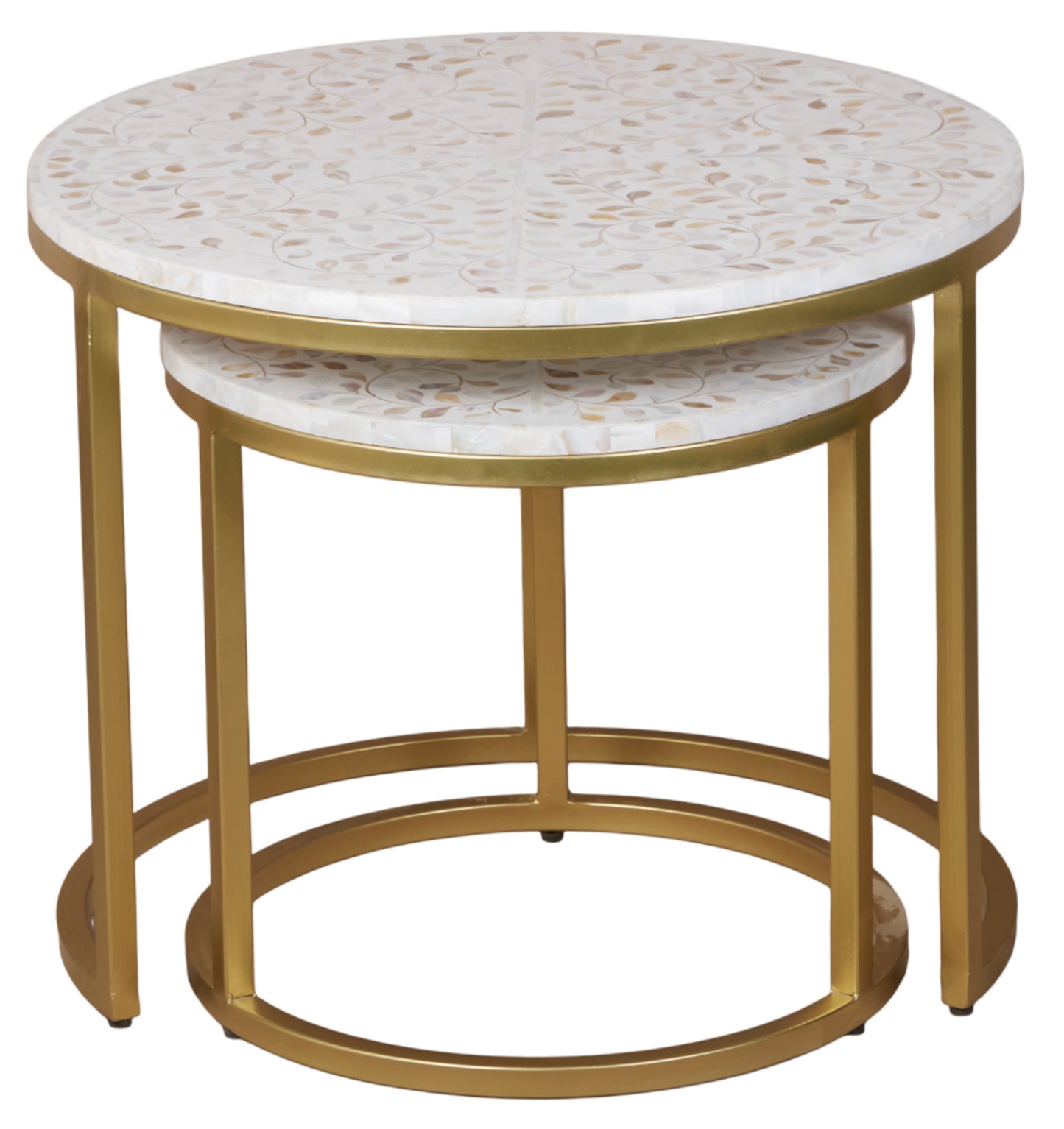Veylor Mother of Pearl Inlay Nesting Coffee Table
