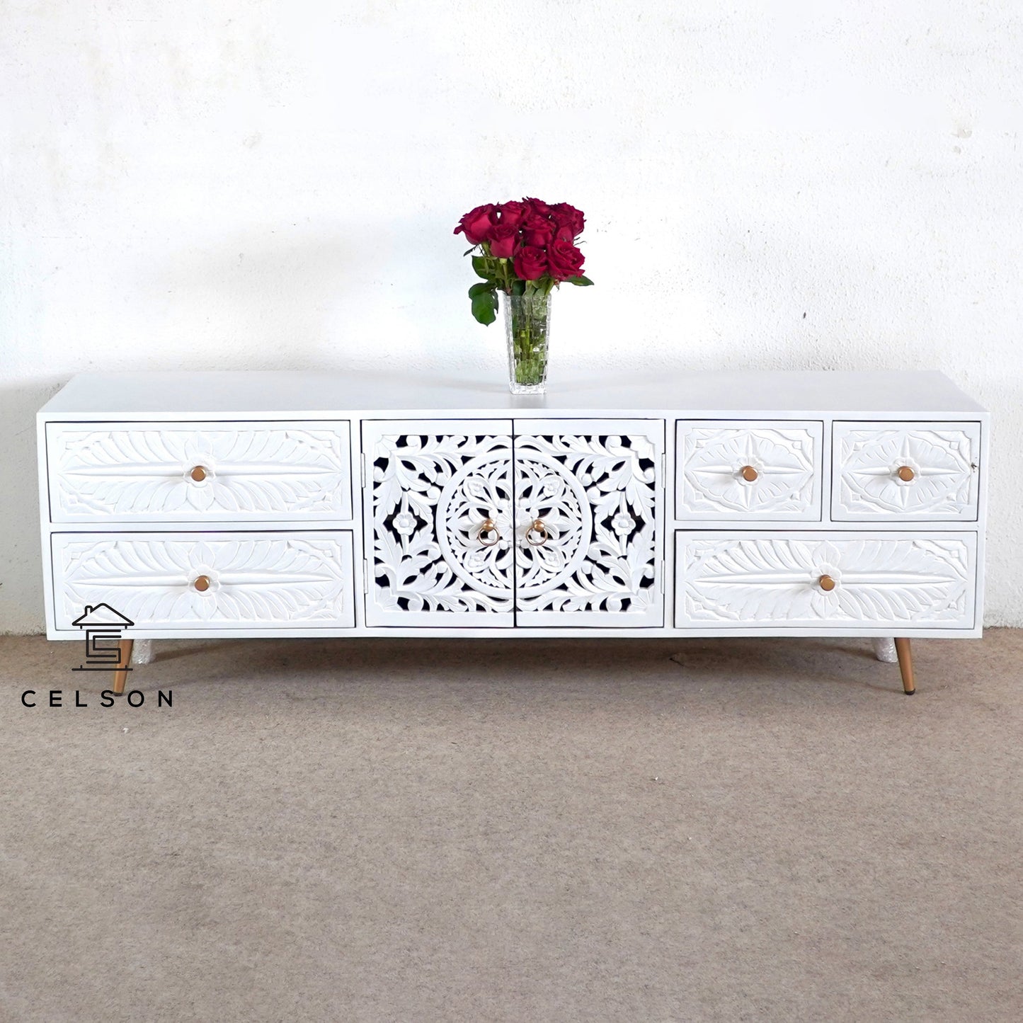 Snella Hand Carved TV Console