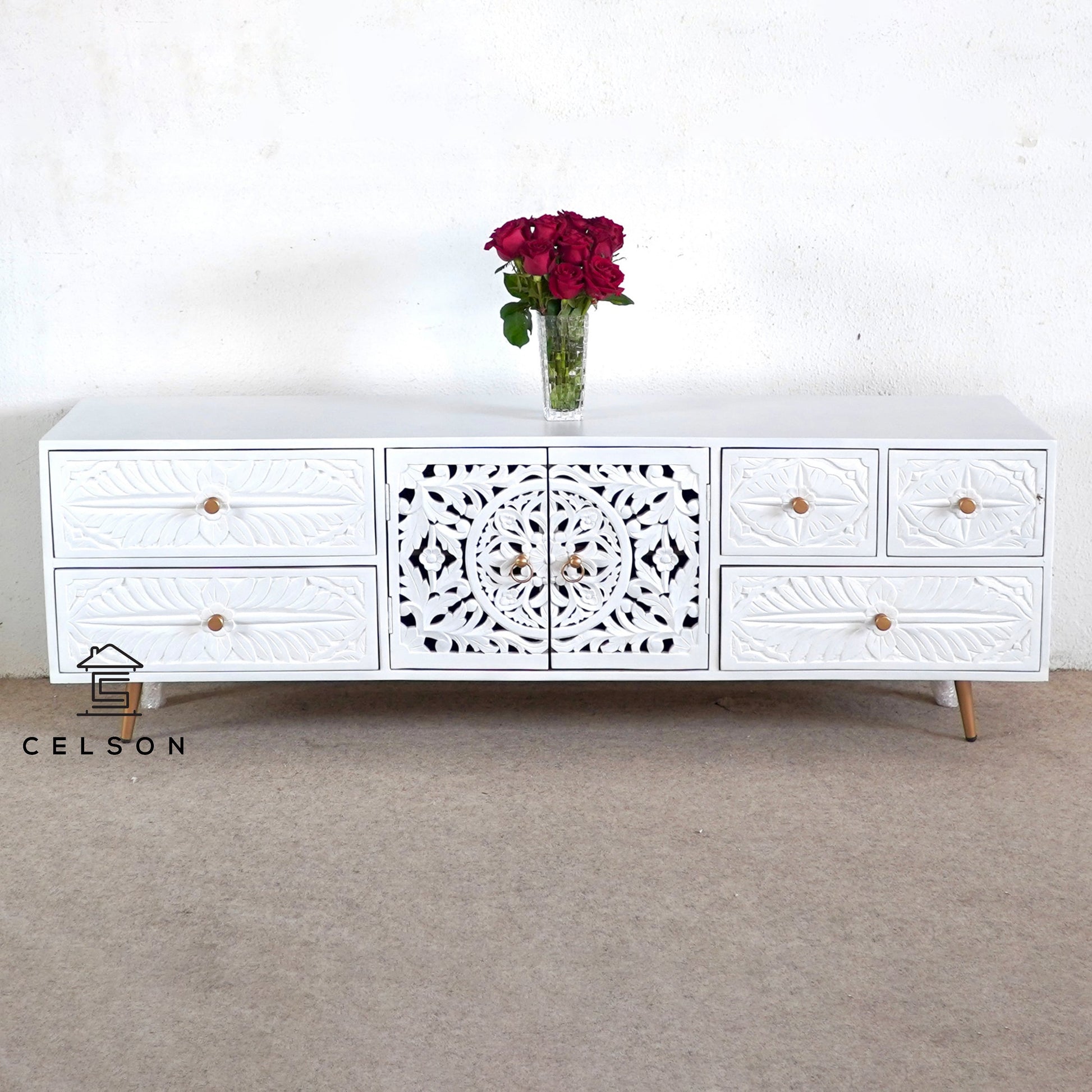 Snella Hand Carved TV Console