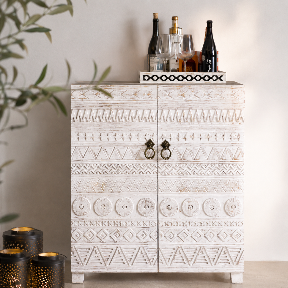 Zoe Wooden Bar Cabinet