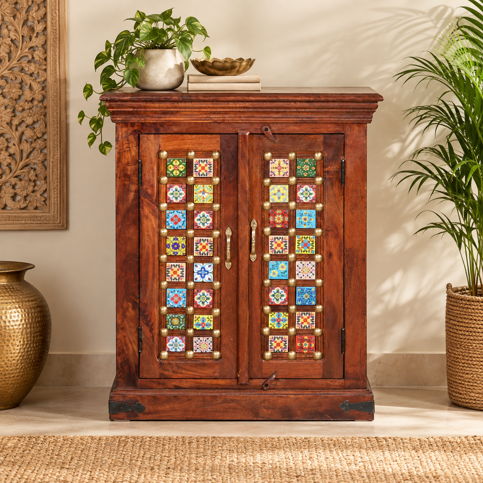 Elena Hand Carved Cabinet
