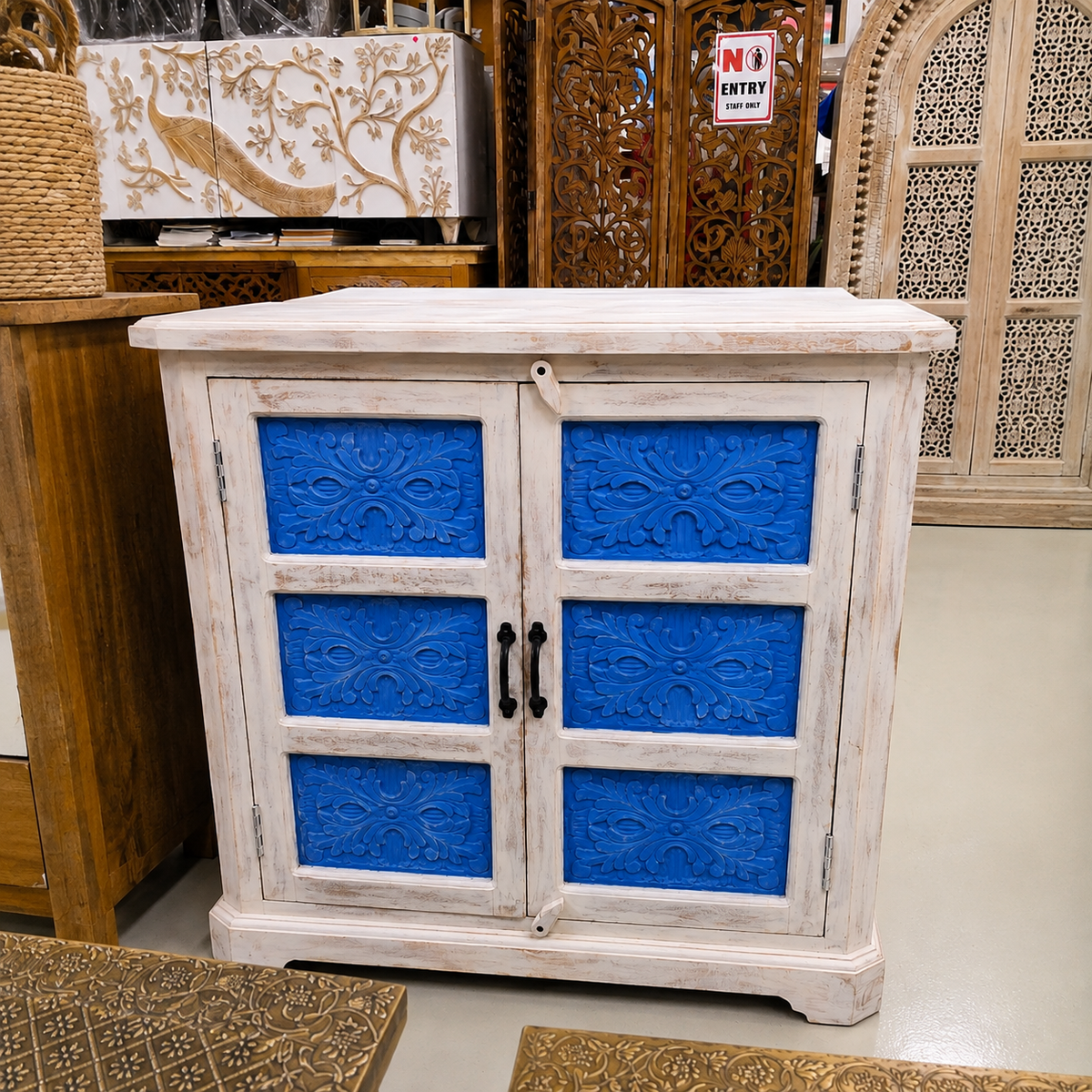 Naina Carved Wooden Cabinet