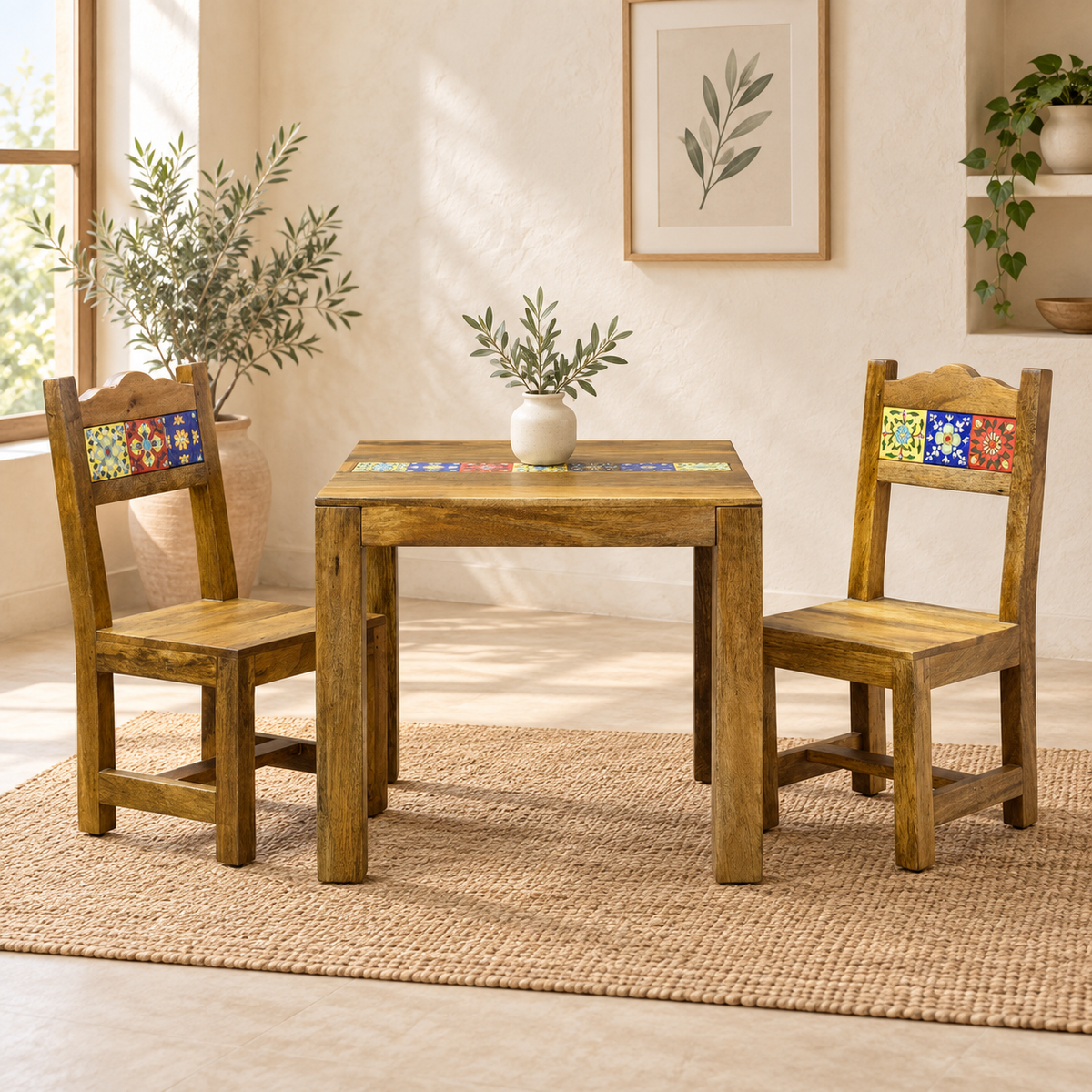 Chalotra Wooden Chairs and Table