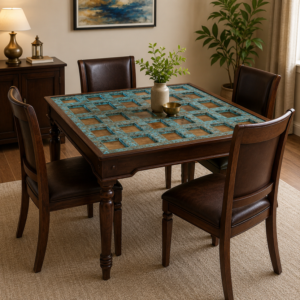 Gracy Hand Carved Wooden Dining Table