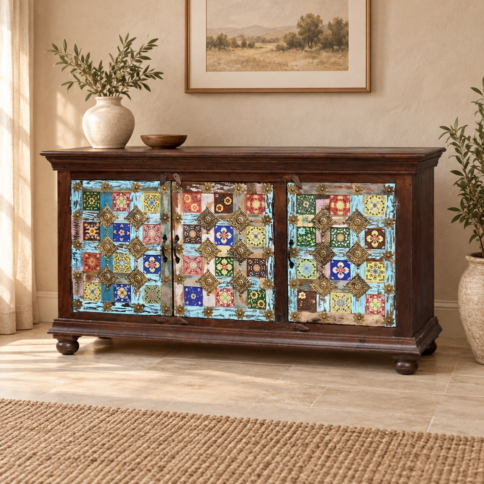 Carol Hand Carved Wooden Sideboard