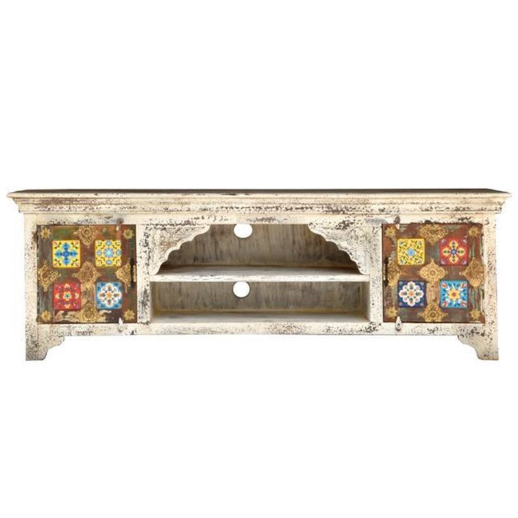 Morton Hand Carved Tile TV Cabinet