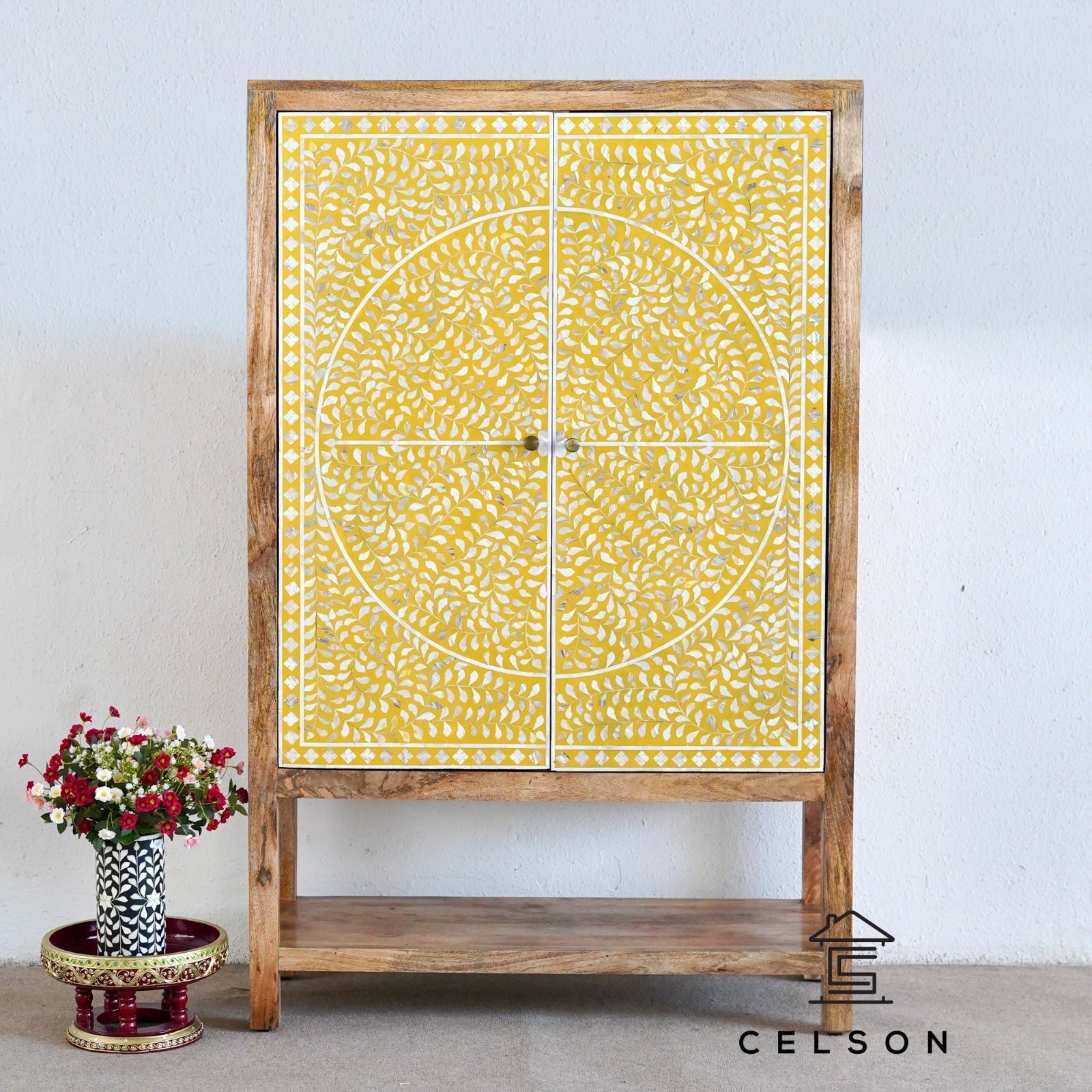 Elly Mother of Pearl Inlay Cabinet