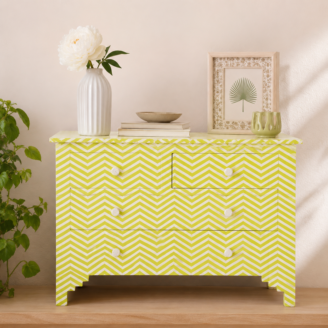 Hilary Bone Inlay Chest of Drawer