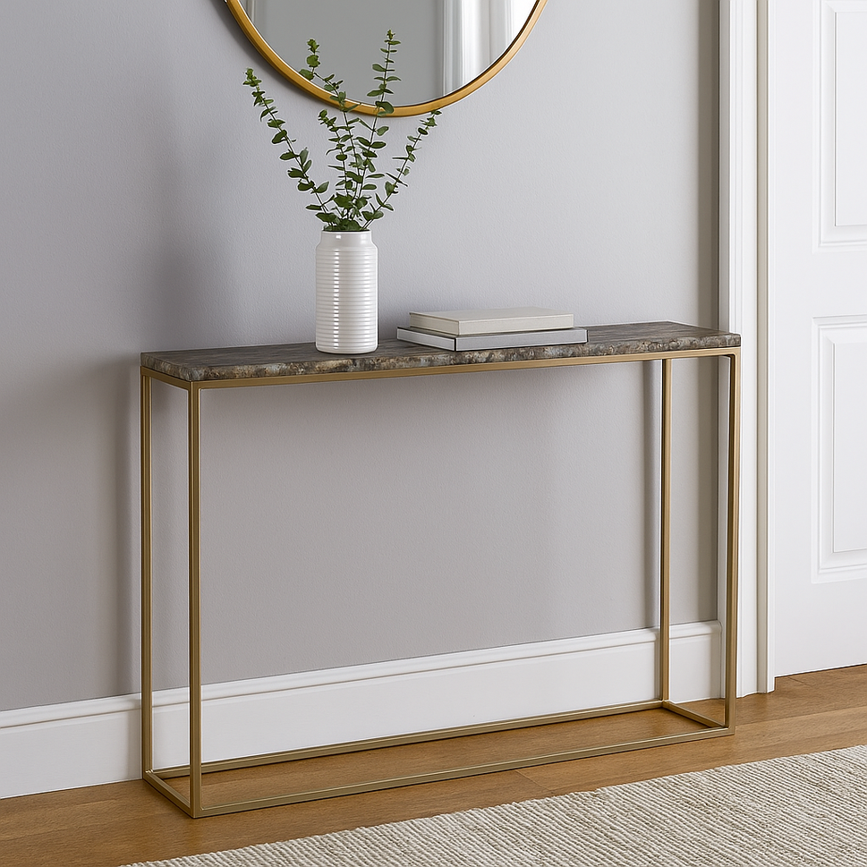 Gina Console Table with Agate Top