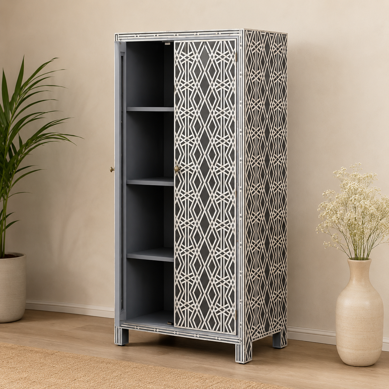 Byron  Bone Inlay Almirah