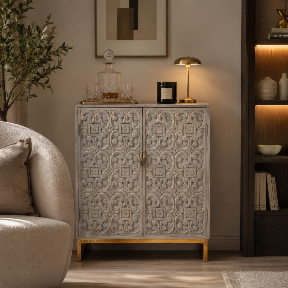 Paul Wooden Bar Cabinet