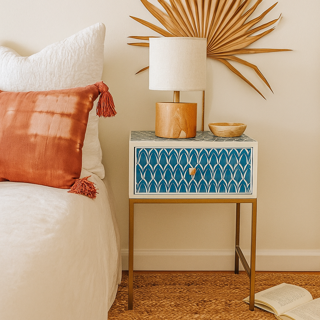 Kaya Bone Inlay Bedside