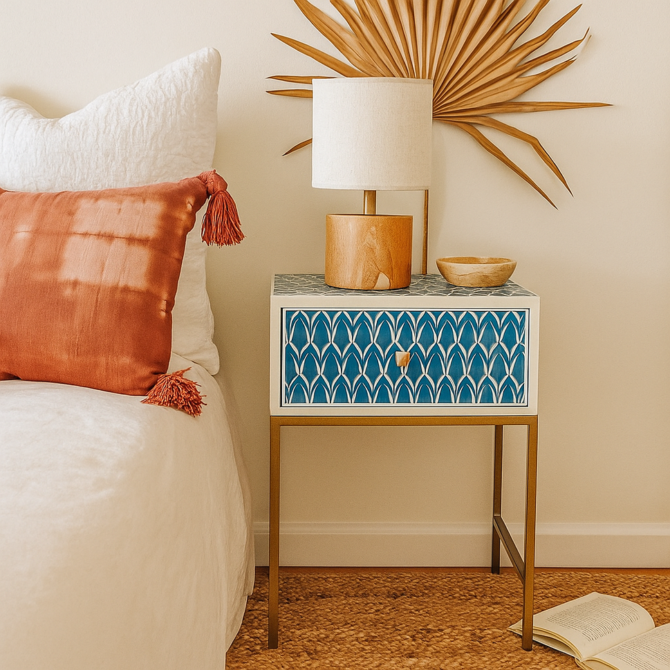 Kaya Bone Inlay Bedside