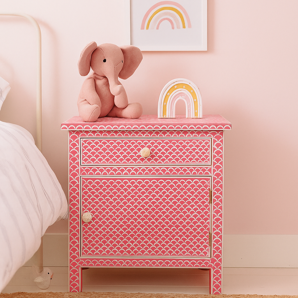 Tao Bone Inlay Bedside