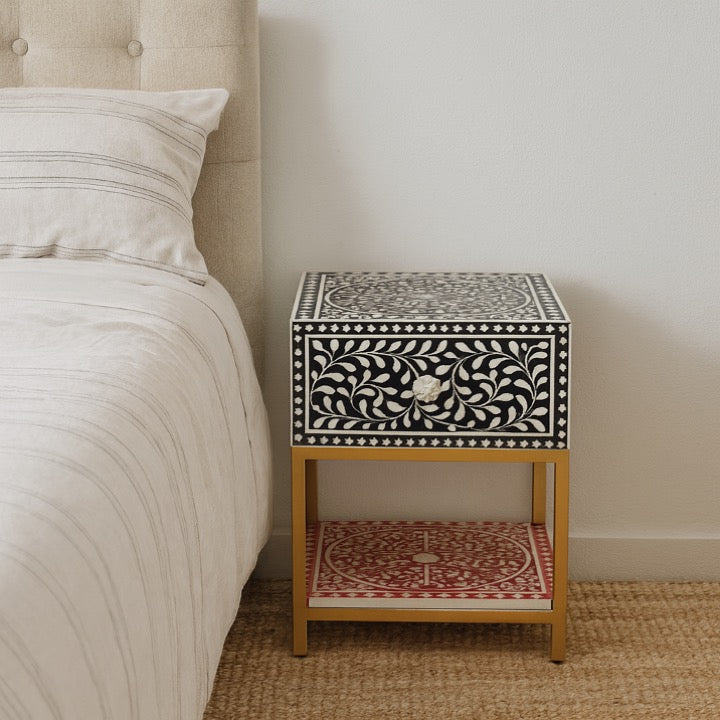 Hazel Bone Inlay Bedside