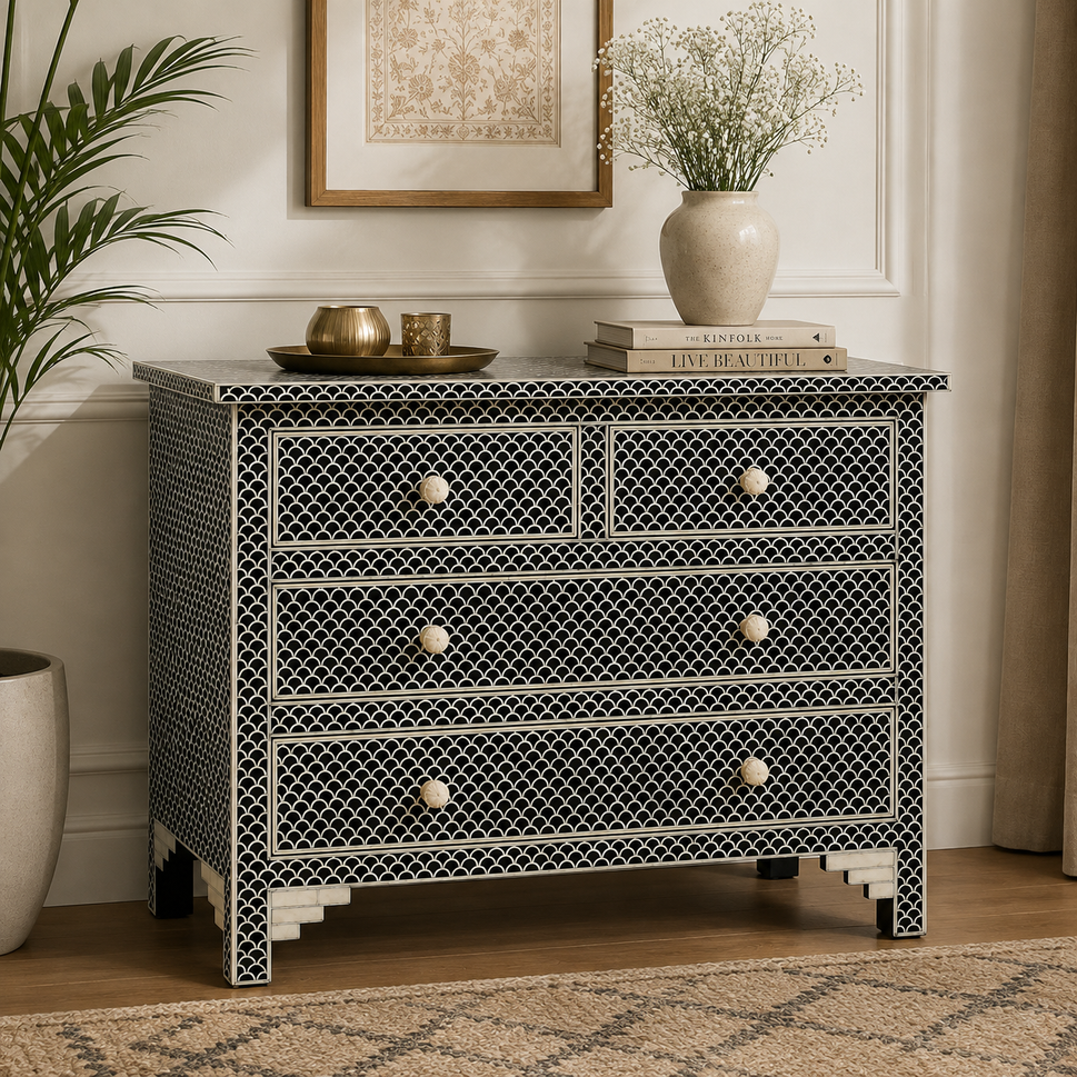 Sif Bone Inlay Chest of Drawer