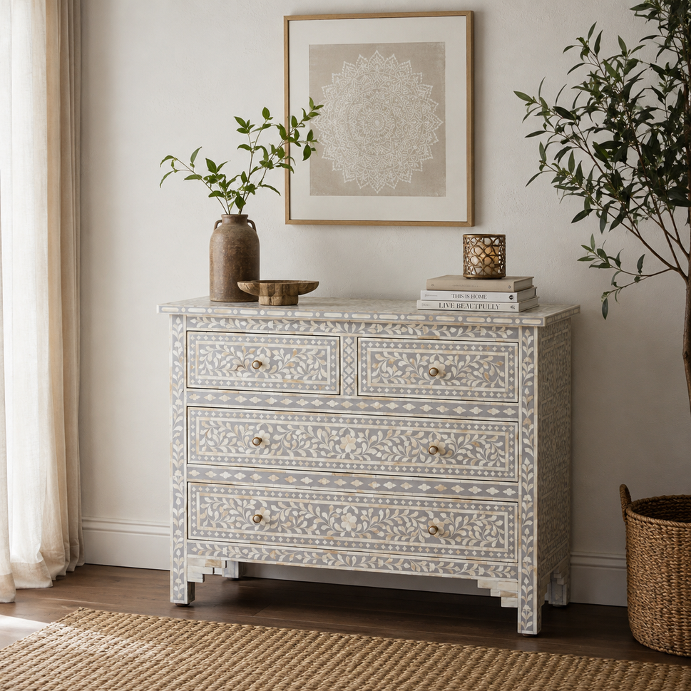 Jesse Bone Inlay Chest of Drawer
