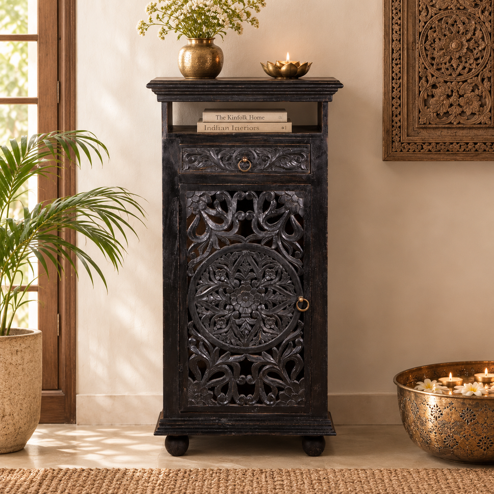 Melora Carved Wooden Chest