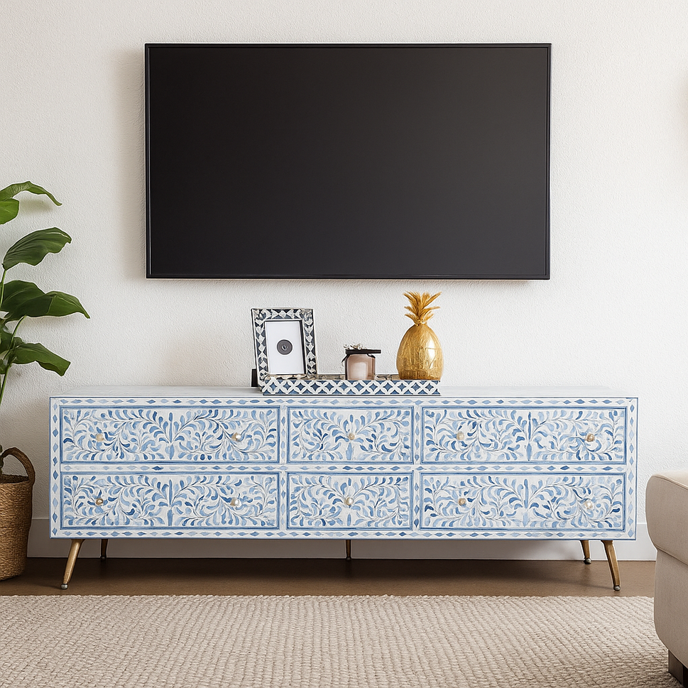 Neera Bone Inlay TV Cabinet