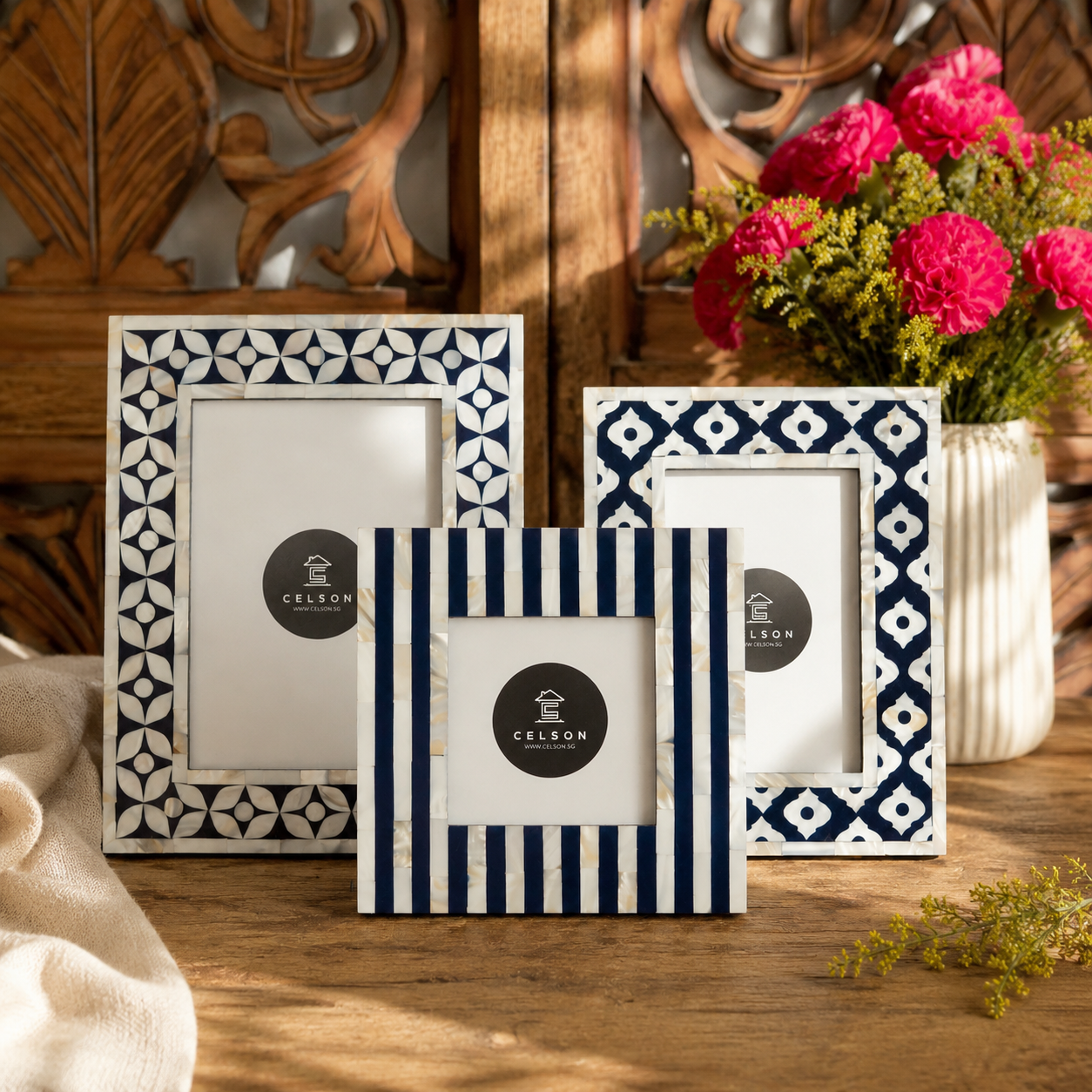 Elio Mother of pearl Inlay Photo Frame