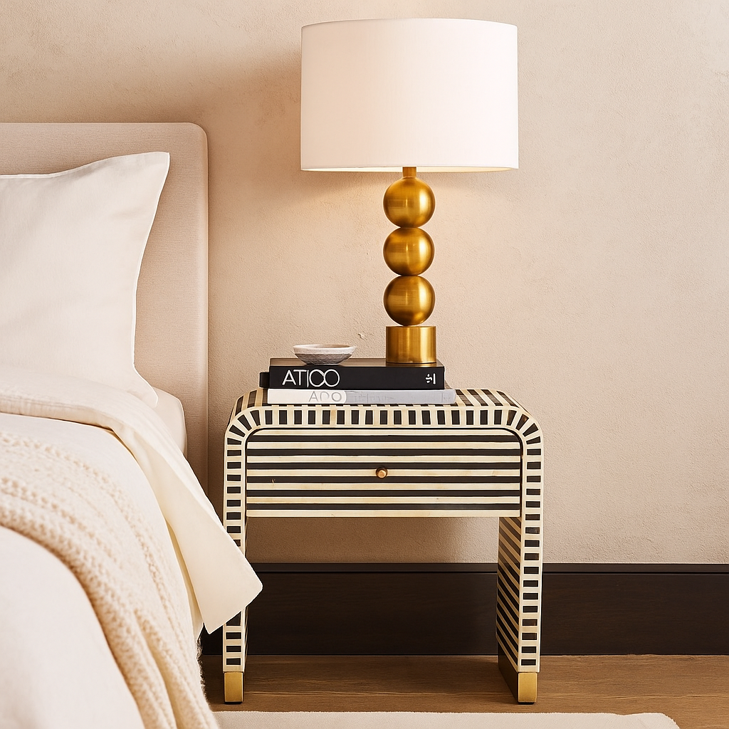 Margo Bone Inlay Bedside