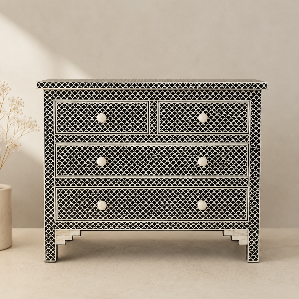 Sif Bone Inlay Chest of Drawer