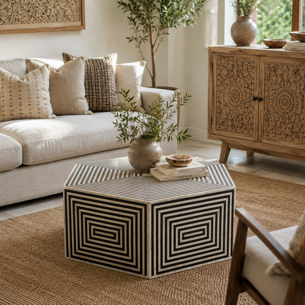 Meta Bone Inlay Coffee Table