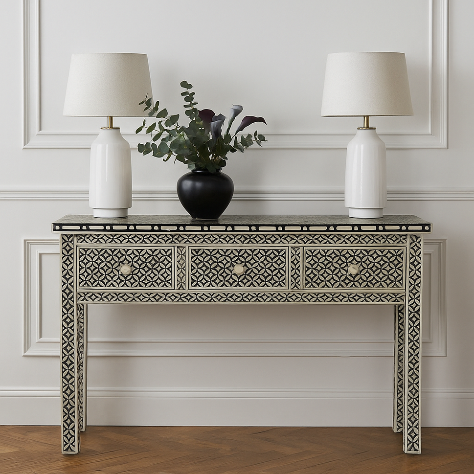 Keane Bone Inlay Console Table