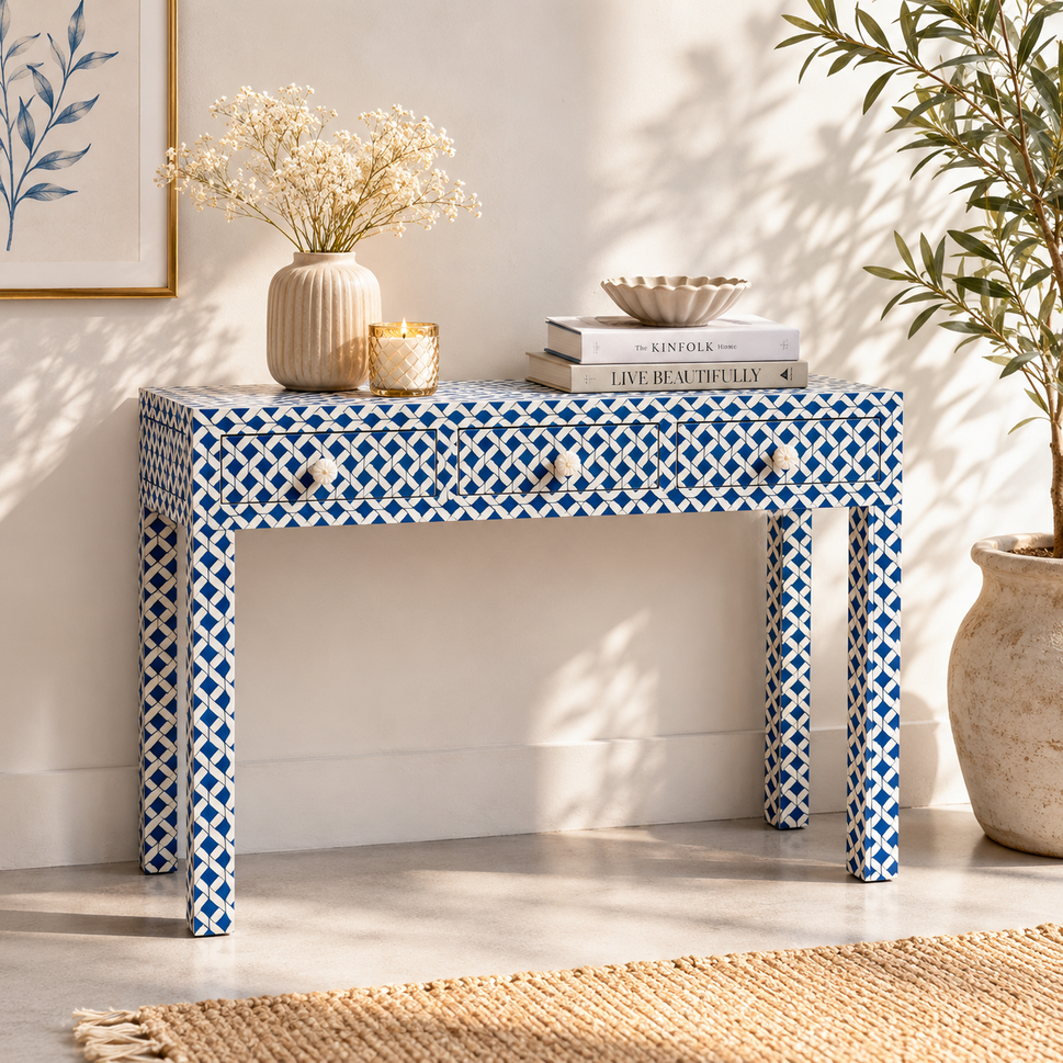Rubina Bone Inlay Console Table