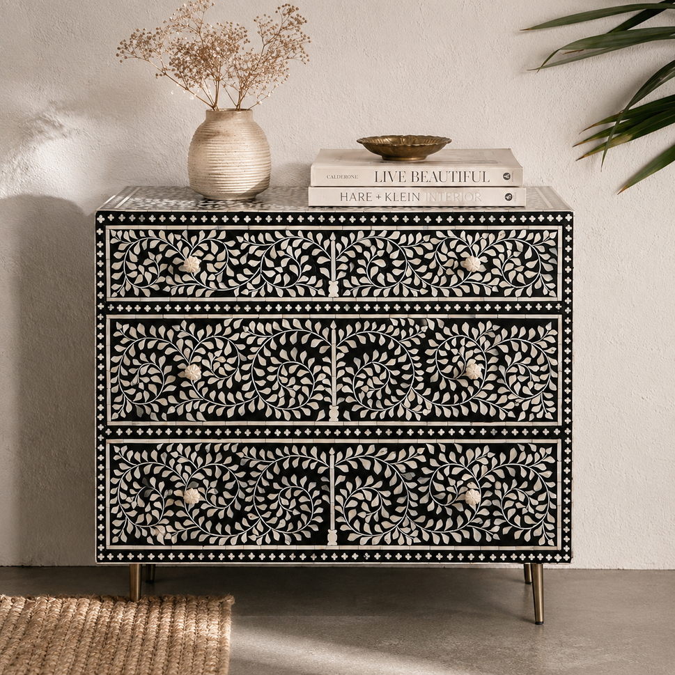 Lavie Bone Inlay Chest of Drawer